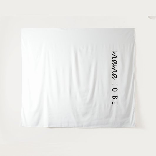 Eenvoudige moderne neutrale mama als achtergrond wandkleed (Voorkant (horizontaal))