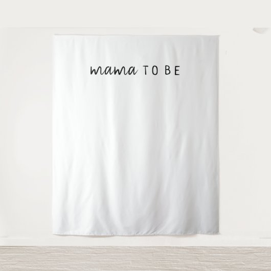 Eenvoudige moderne neutrale mama als achtergrond wandkleed (Voorkant)