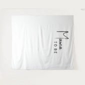 Eenvoudige moderne neutrale mama om douchegrootte wandkleed (Voorkant (horizontaal))