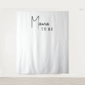 Eenvoudige moderne neutrale mama om douchegrootte wandkleed (Voorkant)