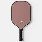 Eenvoudige Moderne Neutrale Monogram Initialen Pickleball Paddle (Achterkant)