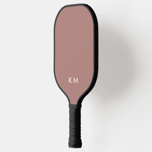 Eenvoudige Moderne Neutrale Monogram Initialen Pickleball Paddle (Links)