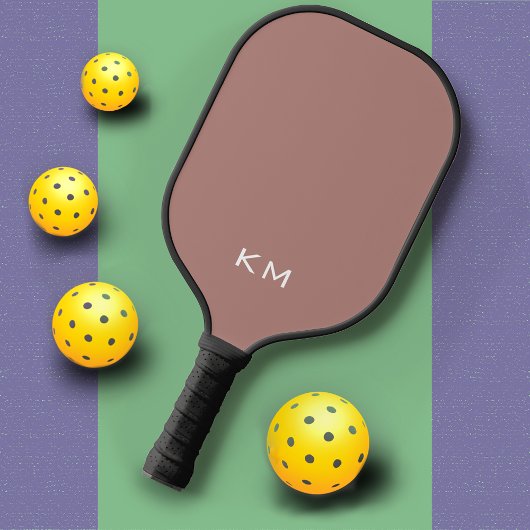 Eenvoudige Moderne Neutrale Monogram Initialen Pickleball Paddle