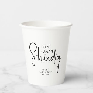 Eenvoudige moderne neutrale Tiny Human Shindig Papieren Bekers