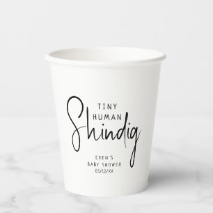 Eenvoudige moderne neutrale Tiny Human Shindig Papieren Bekers