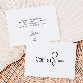 Eenvoudige moderne neutrale zwangerschap aankondiging