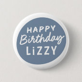 Eenvoudige, moderne, niet-fotografeerdaggroet ronde button 5,7 cm (Voorkant)