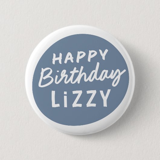 Eenvoudige, moderne, niet-fotografeerdaggroet ronde button 5,7 cm (Voorkant)