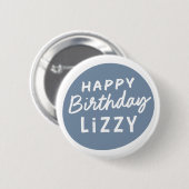 Eenvoudige, moderne, niet-fotografeerdaggroet ronde button 5,7 cm (Voorkant /achterkant)