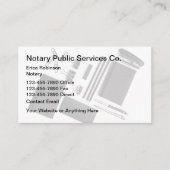 Eenvoudige moderne notaris openbare Visitekaartjes (Voorkant)