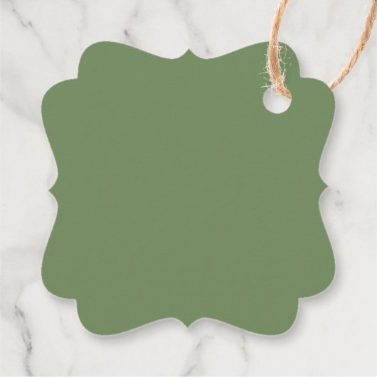 Eenvoudige moderne olijftak groen dank u bedankjes labels (Achterkant)