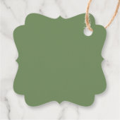 Eenvoudige Moderne Olijftak Groene Dank Je Bedankjes Labels (Achterkant)
