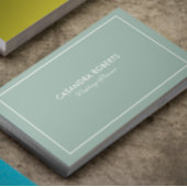 Eenvoudige moderne omkeerbare Sage-Green & White B Visitekaartje