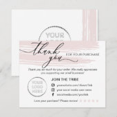 Eenvoudige moderne online winkel Aanschaf voor kle Bedankkaart (Voorkant / Achterkant)