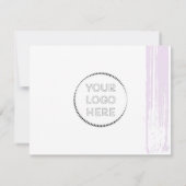 Eenvoudige moderne online winkel Paarse kleine bed Bedankkaart (Achterkant)