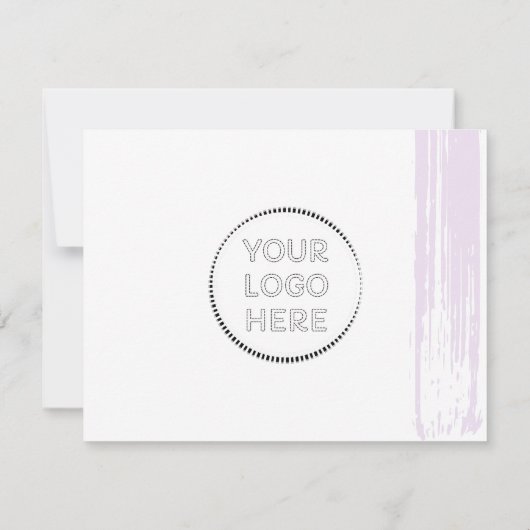 Eenvoudige moderne online winkel Paarse kleine bed Bedankkaart (Achterkant)