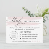 Eenvoudige moderne online winkelaankoop voor klein bedankkaart (Staand voorkant)