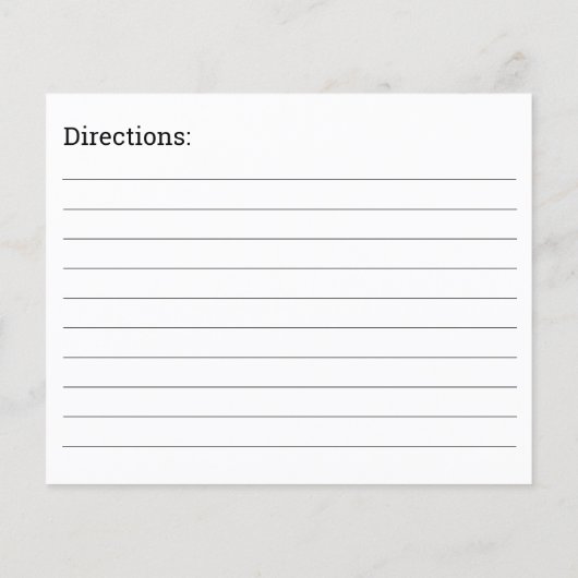 Eenvoudige, moderne ontvangstkaart (Achterkant)