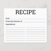 Eenvoudige, moderne ontvangstkaart (Voorkant)