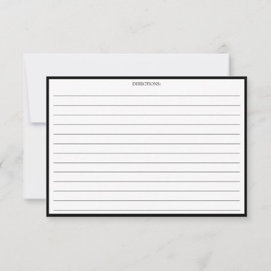 Eenvoudige, moderne ontvangstkaart (Achterkant)