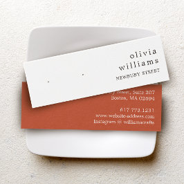 Eenvoudige moderne oorbeldisplaykaart met noppen mini visitekaartjes