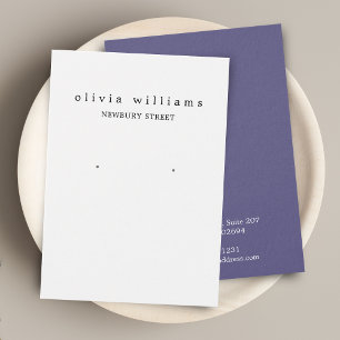 Eenvoudige moderne oorbeldisplaykaart visitekaartje