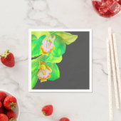 Eenvoudige, moderne orchidee waterverf, bloem servet (Insitu)