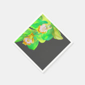 Eenvoudige, moderne orchidee waterverf, bloem servet (Hoek)