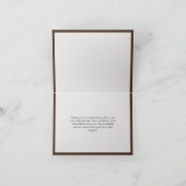 Eenvoudige moderne paardenbloem walnoot bruin bedankkaart (Binnen)