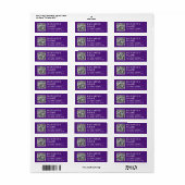 Eenvoudige Moderne Paarse Bedrijfsweb QR-code Etiket (Full Sheet)