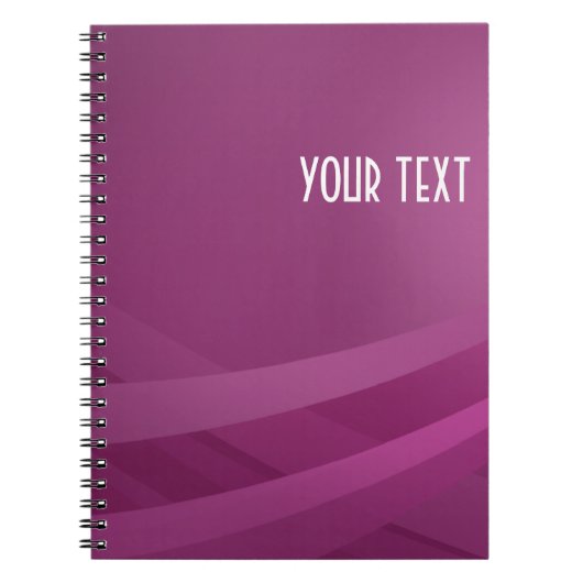 Eenvoudige moderne Paarse Lila golven Notitieboek (Voorkant)