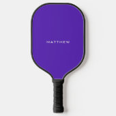 Eenvoudige moderne Paarse voornaam monogram Pickleball Paddle (Voorkant)