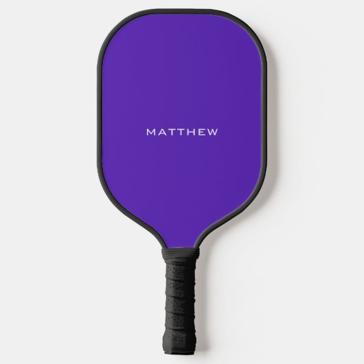 Eenvoudige moderne Paarse voornaam monogram Pickleball Paddle (Achterkant)