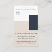 Eenvoudige moderne pastel geometrische afsprakenkaartje (Achterkant)