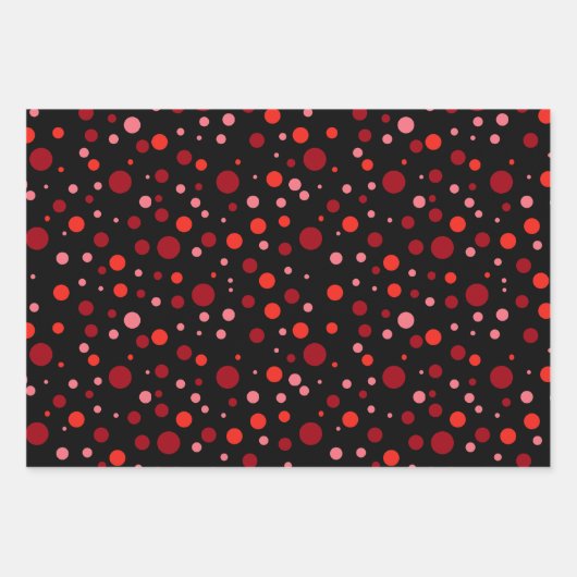 Eenvoudige Moderne Pastel Ruby Rode Cranberry Polk Inpakpapier Vel (Voorkant 2)