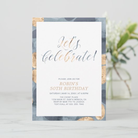 Eenvoudige moderne patroonvolwassen geboortedag kaart (Staand voorkant)