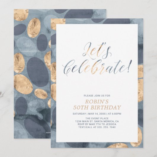 Eenvoudige moderne patroonvolwassen geboortedag kaart (Voorkant / Achterkant)