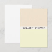 Eenvoudige moderne Peach Yellow Professional Notitiekaartje (Voorkant / Achterkant)