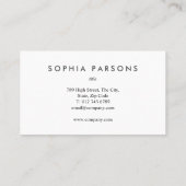 Eenvoudige Moderne Pebble Grijs en Wit Professione Visitekaartje (Achterkant)