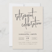Eenvoudige moderne pensioen partij uitnodiging (Voorkant)
