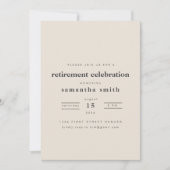 Eenvoudige moderne pensioen partij uitnodiging (Voorkant)