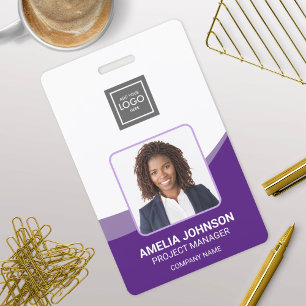 Eenvoudige moderne personeelsfoto ID-badge Badge