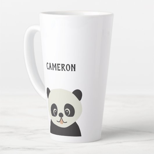 Eenvoudige, moderne persoonlijke cartoon van Cute  Latte Mok (Linkerhoek)