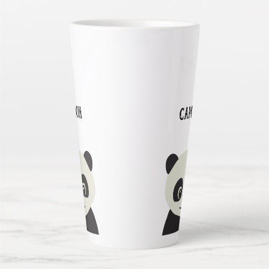 Eenvoudige, moderne persoonlijke cartoon van Cute  Latte Mok (Voorkant)