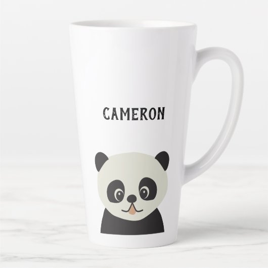 Eenvoudige, moderne persoonlijke cartoon van Cute  Latte Mok (Rechts)