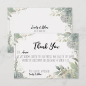 Eenvoudige & Moderne Persoonlijke Trouw Dank U Kaa Bedankkaart (Voorkant / Achterkant)