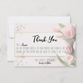 Eenvoudige & Moderne Persoonlijke Trouw Dankjewel  Bedankkaart