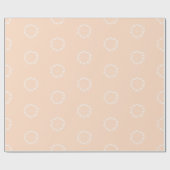 Eenvoudige moderne perzik / abrikoos kerst Holly k Cadeaupapier (Vlak)