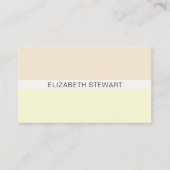 Eenvoudige moderne perzik en gele professional visitekaartje (Voorkant)