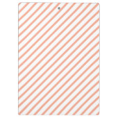 Eenvoudige moderne perzik lijn streep klembord (Achterkant)